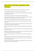 Ohio Permit 40 Practice Questions Well Answered&vert;2024
