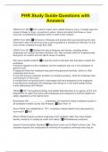 PHR Study Guide-Questions with Answers