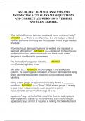 ASE B6 TEST DAMAGE ANALYSIS AND  ESTIMATING ACTUAL EXAM 150 QUESTIONS  AND CORRECT ANSWERS &lpar;100&percnt; VERIFIED  ANSWERS&rpar; AGRADE&period;