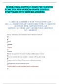 FLORIDA REAL ESTATE 45 HOUR POST LICENSE EXAM 2024 NEW VERSION UPDATE 2024-2025 STUDY GUIDE WITH VERIFIED ANSWERS&period;