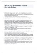 WGU-C105&colon; Elementary Science Methods Drillers Questions and Answers 2024