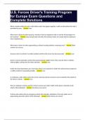 U&period;S&period; Forces Driver's Training Program for Europe Exam Questions and Complete Solutions
