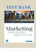Test Bank for Marketing: Real People, Real Choices,(2025/2026) 10th Edition by Michael R. Solomon, Greg W. Marshall and Elnora W. Stuart
