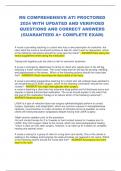 RN COMPREHENSIVE ATI PROCTORED  2024 WITH UPDATED AND VERIFIOED  QUESTIONS AND CORRECT ANSWERS  &lpar;GUARANTEED A&plus; COMPLETE EXAM&rpar;