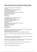Dpor permanent cosmetics study guide