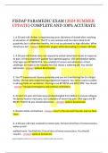 FISDAP PARAMEDIC EXAM &lpar;2024 SUMMER  UPDATE&rpar; COMPLETE AND 100&percnt; ACCURATE