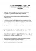 ULL Nursing 104 Exam 1&vert; Questions Answered 100&percnt; Correct&sol;Verified Solutions