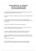 Nursing 204 Exam &colon; UL-Lafayette&vert; Questions Answered 100&percnt; Correct&sol;Verified Solutions