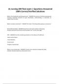 UL nursing 204 final exam &vert; Questions Answered 100&percnt; Correct&sol;Verified Solutions