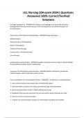 ULL Nursing 204 exam 2024&vert; Questions Answered 100&percnt; Correct&sol;Verified Solutions