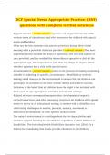 DCF Special Needs Appropriate Practices &lpar;SNP&rpar; questions with complete verified solutions