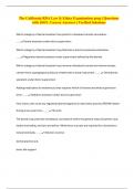 The California RDA Law & Ethics Examination prep &vert; Questions with 100&percnt; Correct Answers &vert; Verified Solutions