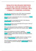 NR546 PSYCHO-PHARM MIDTERM EXAM 2024 -2025 QUESTIONS AND CORRECT DETAILED ANSWERS&vert; 100&percnt; CORRECT &lpar;VERIFIED ANSWERS&rpar;