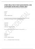 CFRN PRACTICE TEST QUESTIONS AND ANSWERS WITH SOLUTIONS 2024