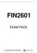 FIN2601 EXAM PACK 2023