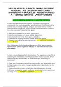 HESI RN MEDICAL SURGICAL EXAM &lpar;2 DIFFERENT VERSIONS&rpar; &vert; ALL QUESTIONS AND CORRECT ANSWERS WITH RATIONALES &vert; ALREADY GRADED A&plus; &vert; VERIFIED VERSIONS &vert; LATEST VERSIONS