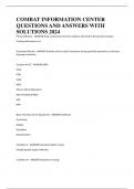COMBAT INFORMATION CENTER QUESTIONS AND ANSWERS WITH SOLUTIONS 2024