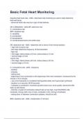 Basic Fetal Heart Monitoring Questions with 100&percnt; Actual correct answers &vert; verified &vert; latest update &vert; Graded A&plus; &vert; Already Passed &vert; Complete Solution 2024 - 2025 Bundle