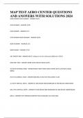 MAP TEST AERO CENTER QUESTIONS AND ANSWERS WITH SOLUTIONS 2024
