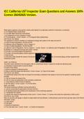 ICC California UST Inspector Exam Questions and Answers 100&percnt; Correct 2024 2025 Version&period;&period;