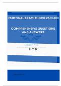 FINAL EXAM&colon; Micro 260 LCC Comprehensive Questions with 100&percnt; CORRECT Answers 