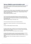 Vernon Watkins post-simulation quiz Questions with 100&percnt; Actual correct answers &vert; verified &vert; latest update &vert; Graded A&plus; &vert; Already Passed &vert; Complete Solution 2024 - 2025