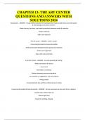 CHAPTER 13&colon; THE ART CENTER QUESTIONS AND ANSWERS WITH SOLUTIONS 2024