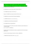 MEASURES OF CENTER QUESTIONS AND ANSWERS WITH SOLUTIONS 2024