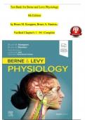 TEST BANK For Berne and Levy Physiology&comma; 8th Edition by Bruce M&period; Koeppen&comma; Bruce A&period; Stanton&comma;&vert; Verified Chapter's 1 - 44 &vert; Complete Newest Version