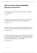 WPC 470 FINAL EXAM &lpar;COMBINED&rpar; Questions and answers