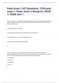Peds Exam 1 ATI Questions&comma; 1230 peds exam 1&comma; Peds&colon; Exam 3 Blueprint&comma; PEDS 1&comma; PEDS Unit 1 combined&sol;passed
