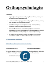 orthopsychologie samenvatting 2015-2016