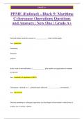 PPME &lpar;Enlisted&rpar; - Block 5&colon; Maritime  Cyberspace Operations Questions  and Answers &vert; New One &vert; Grade A&plus;