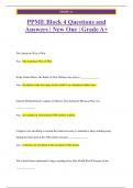 PPME Block 4 Questions and  Answers &vert; New One &vert; Grade A&plus;