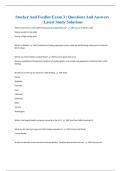 Stocker And Feedlot Exam 3 &vert; Questions And Answers &vert; Latest Study Solutions