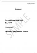 Tutorial letter 202&sol;0&sol;2022 MAT1511  Year module  Department of Mathematical Sciences