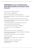 PREGNANCY &lpar;sara michelle&rpar; Exam 2024-2025 Questions & Answers 100&percnt; Correct&excl;&excl;
