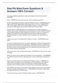 Zeta Phi Beta Exam Questions & Answers 100&percnt; Correct&excl;&excl;