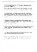 INTERIOR DESIGN - 3&period;03 Review Questions with Complete Solutions