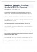 Ham Radio Technician Exam Prep Questions 100&percnt; Well Answered&period;