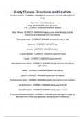 Body Planes&comma; Directions and Cavities Questions with 100&percnt; Actual correct answers &vert; verified &vert; latest update &vert; Graded A&plus; &vert; Already Passed &vert; Complete Solution 2024 - 2025