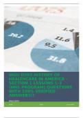 WGU D393 HISTORY OF HEALTHCARE IN AMERICA - SECTION 1 LESSONS 1-3 &lpar;HHS PROGRAM&rpar; QUESTIONS WITH 100&percnt; VERIFIED ANSWERS&excl;&excl;