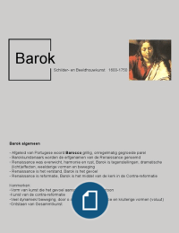 Powerpoint Barok schilder en beeldhouwkunst 1600-1750