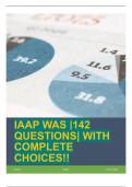 IAAP WAS &vert;142 QUESTIONS&vert; WITH COMPLETE CHOICES&excl;&excl;
