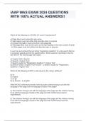 IAAP WAS EXAM 2024 QUESTIONS WITH 100&percnt; ACTUAL ANSWERS&excl;&excl;