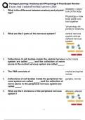 Portage Learning&colon; Anatomy and Physiology II Final Exam Review Exam And UpdatedVerified Answers 2024