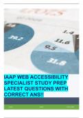IAAP WEB ACCESSIBILITY SPECIALIST STUDY PREP LATEST QUESTIONS WITH CORRECT ANS&excl;&excl;