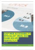 IAAP WEB ACCESSIBILITY SPECIALIST &lpar;WAS&rpar; 2024 EXAM SOLVED PERFECTLY&excl;&excl;