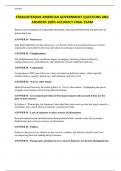 STRAIGHTERLINE AMERICAN GOVERNMENT QUESTIONS AND ANSWERS 100&percnt; ACCURACY FINAL EXAM