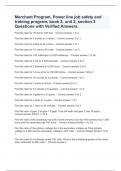 Merchant Program&comma; Power line job safety and training program&comma; book 2&comma; unit 2&comma; section 3 Questions with Verified Answers&period;